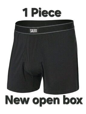 SAXX Daytripper Boxer Short Loose Fit Men's Size M Black Color (1 Piece)